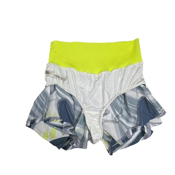 FP Movement by Free People High-Waist Print Active Shorts Size M NWT | Lime - Picture 3 of 6